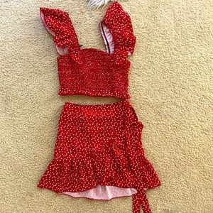 Red two piece set